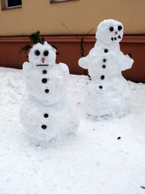 Sněhuláci ze 4. a 6.třídy